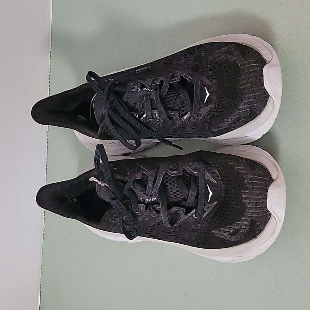 Women's black Hoka Clifton Edges
